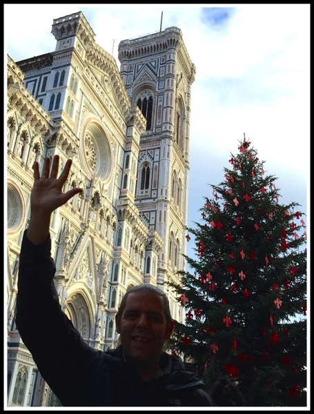 Me waving at duomo