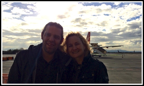 Sarah and i at Pisa airport
